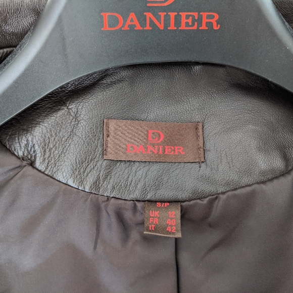Danier Leather Bomber Jacket in Chocolate Brown - Picture 6 of 8